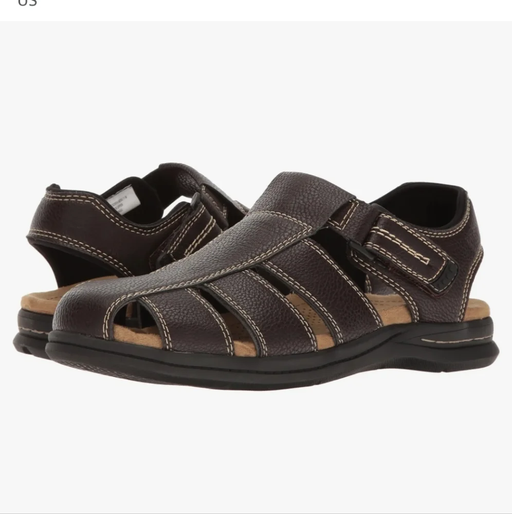 IZOD Men's Thames Fisherman Sandal, Dark Brown NWOT Sz 11m